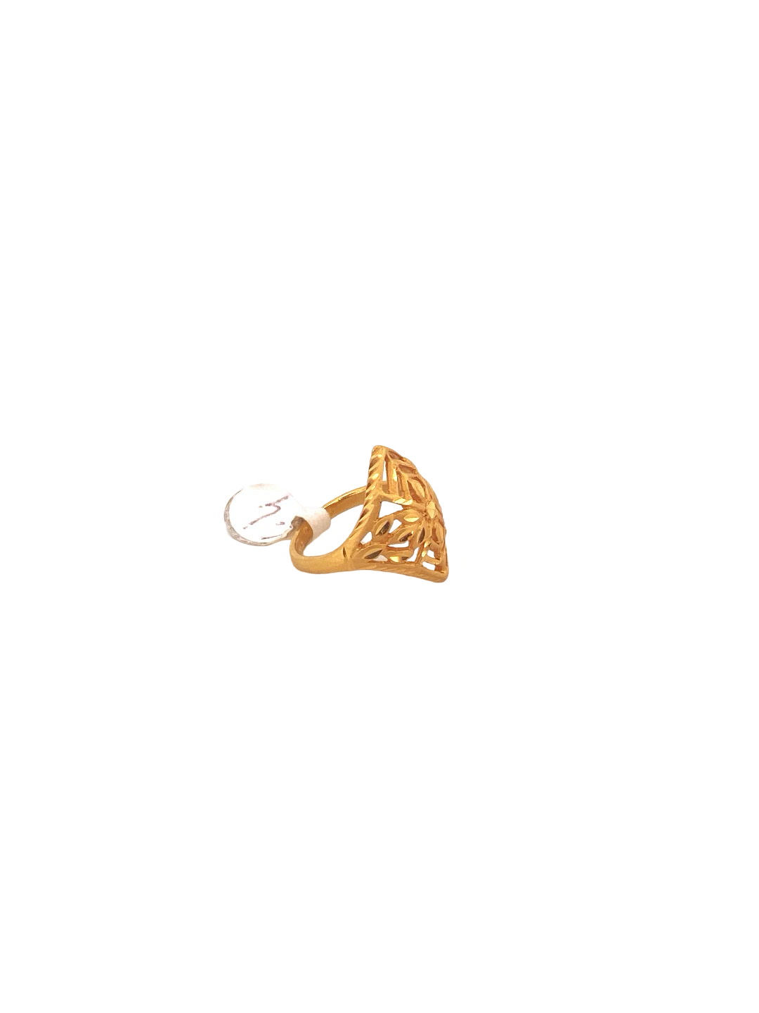 22K Gold Laser Cut Designer Ladies Ring