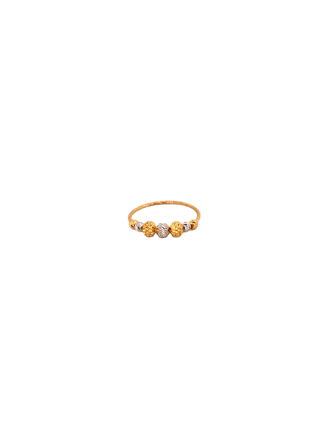 22K Gold Two-tone Designer Ladies Ring