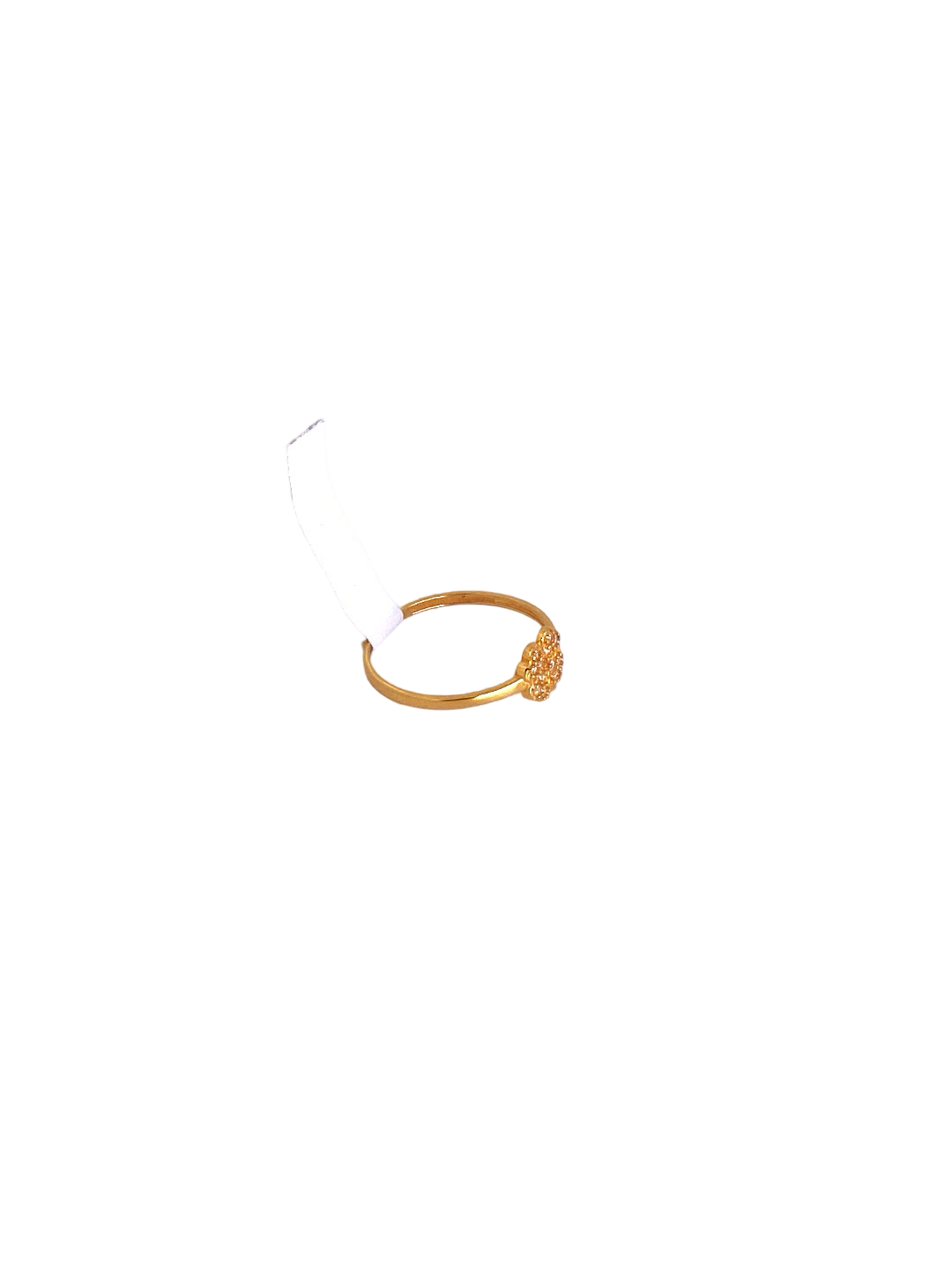 21K Gold CZ Flower Designer Ladies Ring