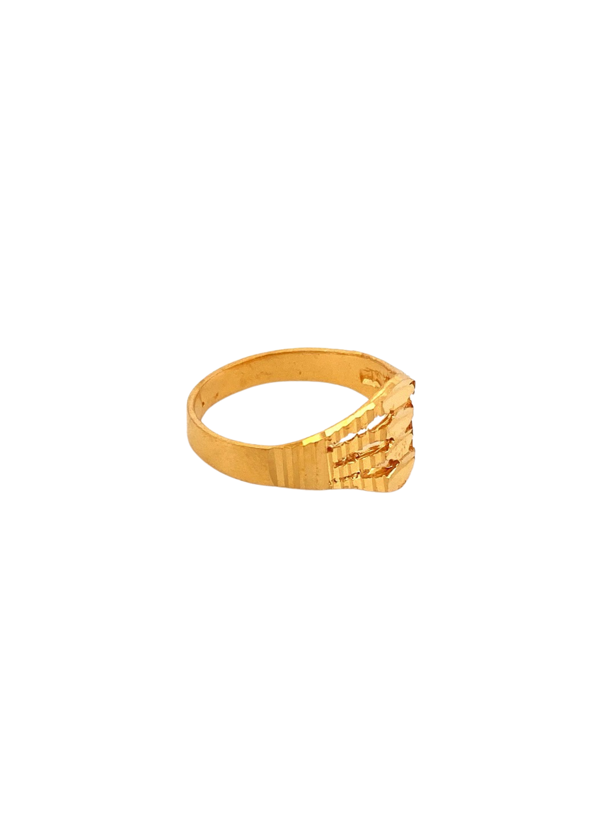 Aromatic Round Laddu Adjustable Gold Kids Ring