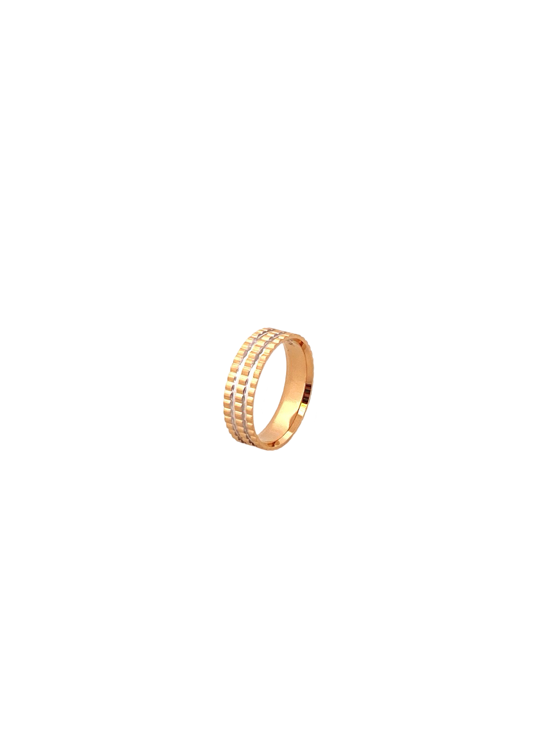 22K Two-tone Gold Designer Band