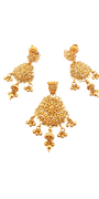 22K Gold Designer Pendant Set