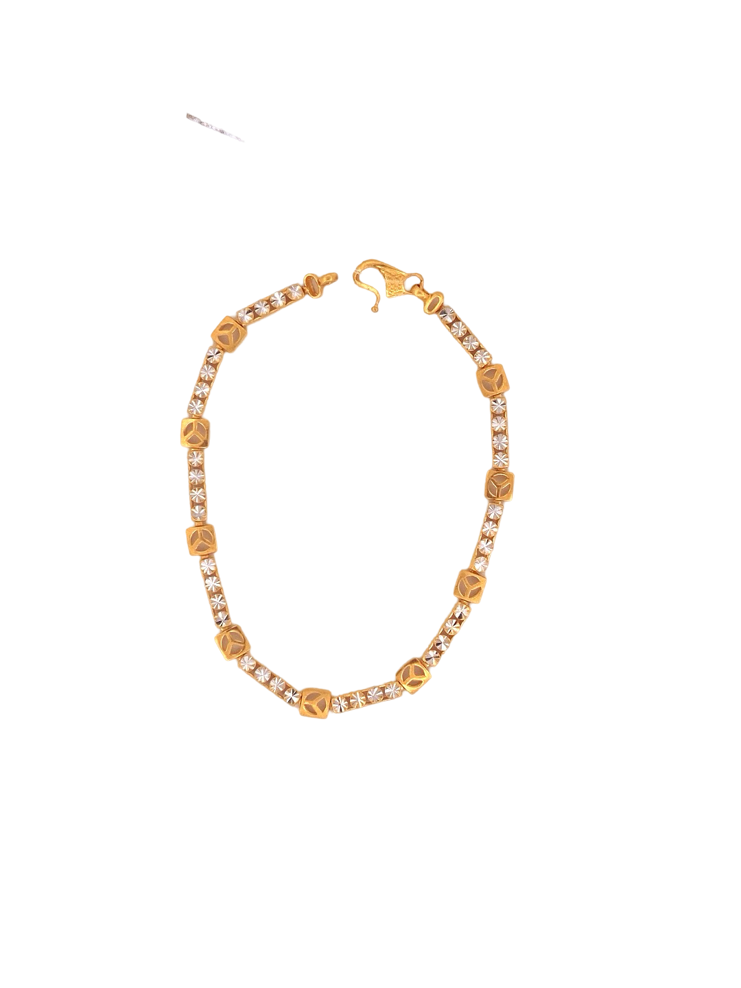 22K Gold Two-tone Designer Ladies Bracelet
