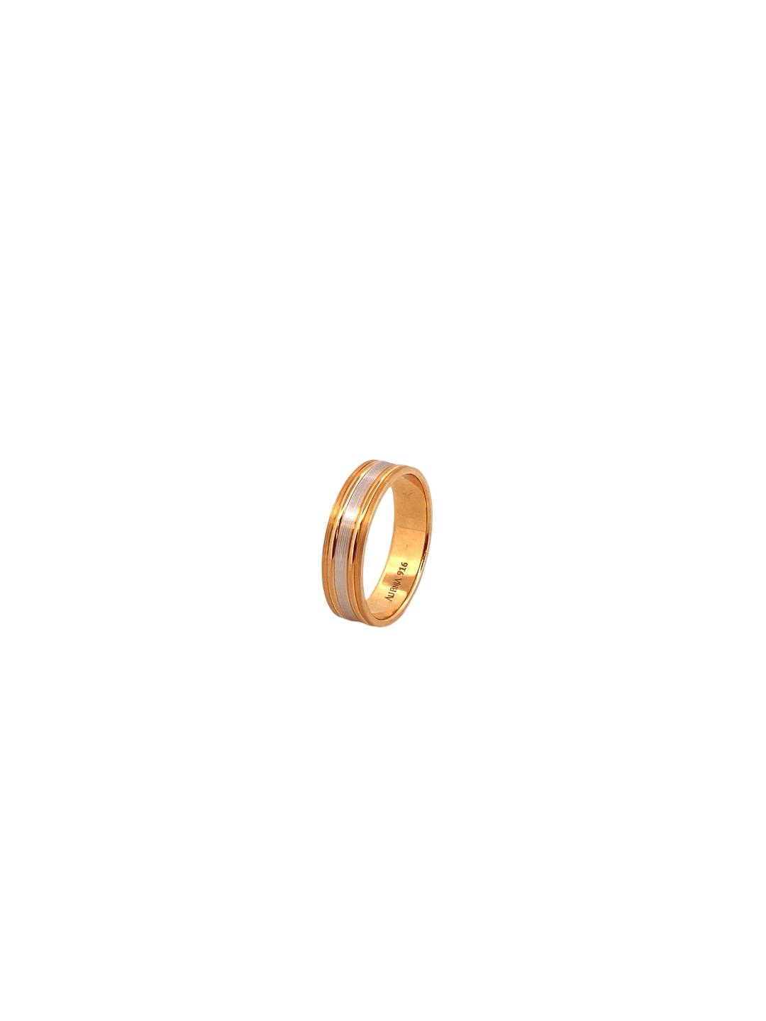 22K Gold Two-tone Designer Band