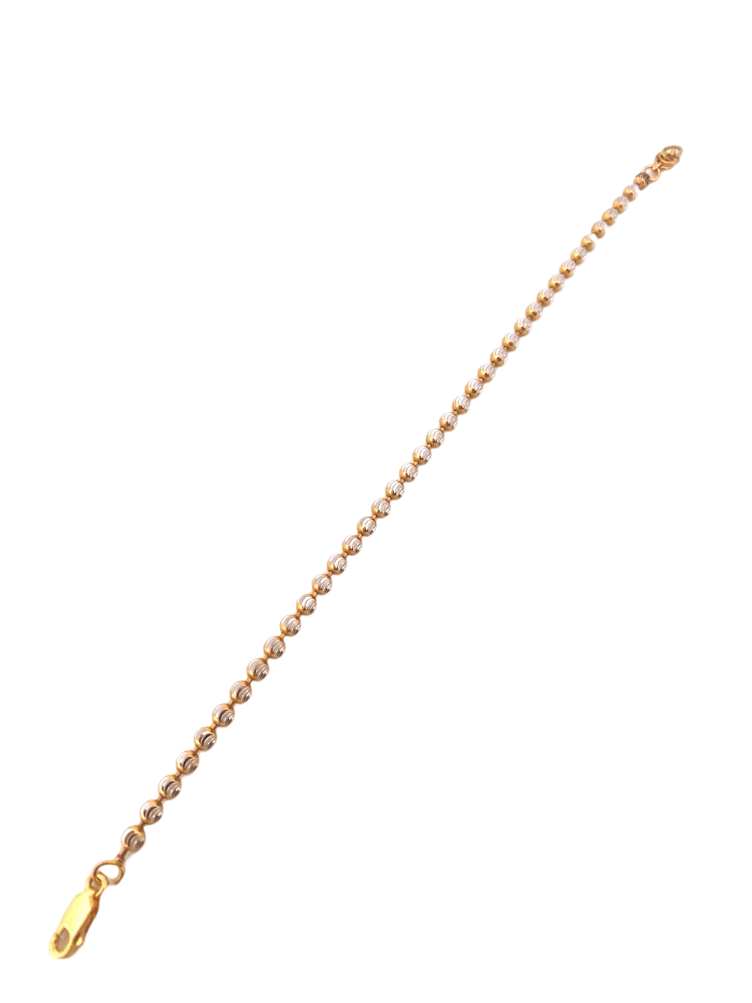 22K Gold Two-tone Beads Designer Ladies Bracelet