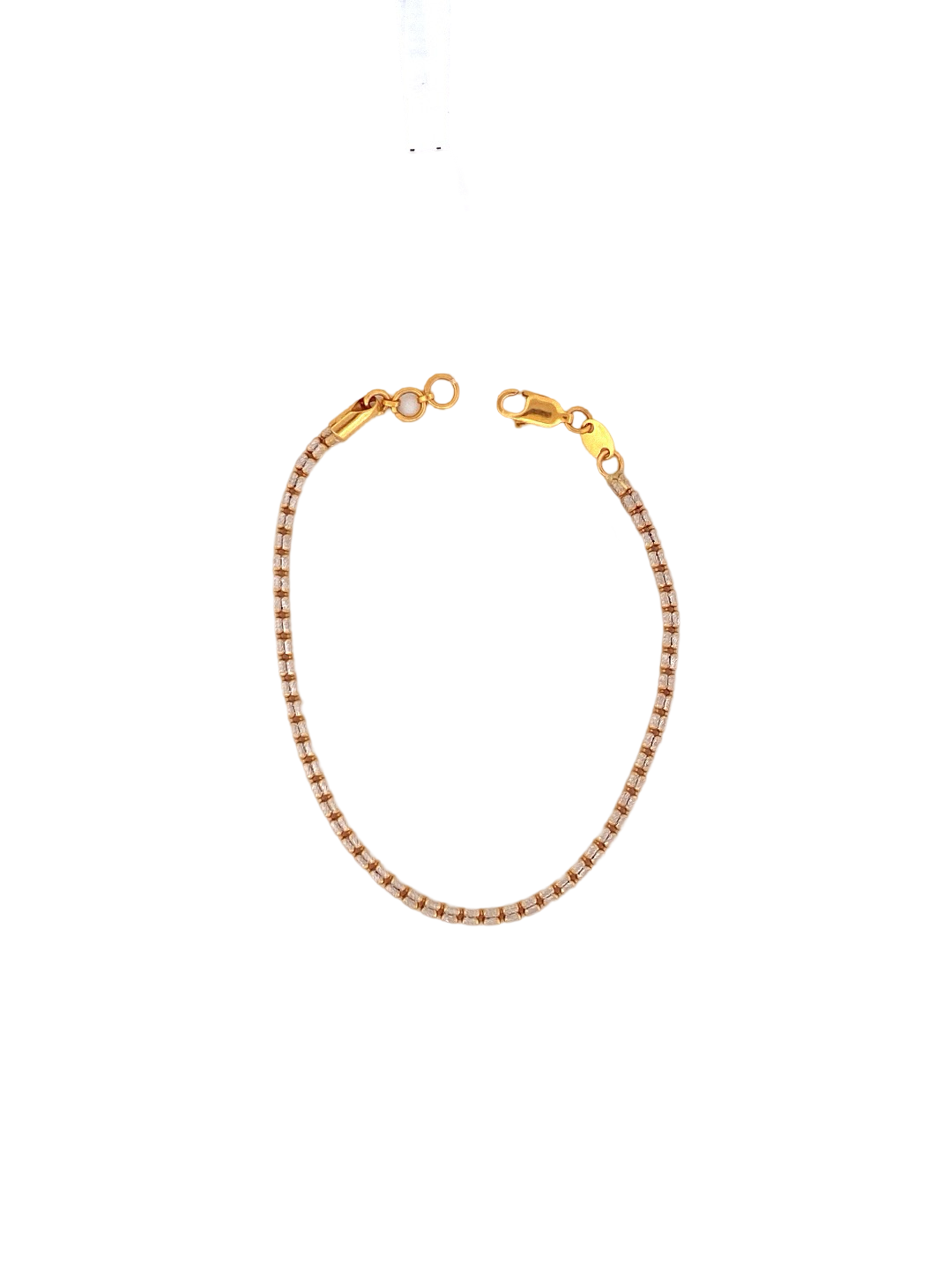 22K Gold Two-tone Designer Ladies Bracelet