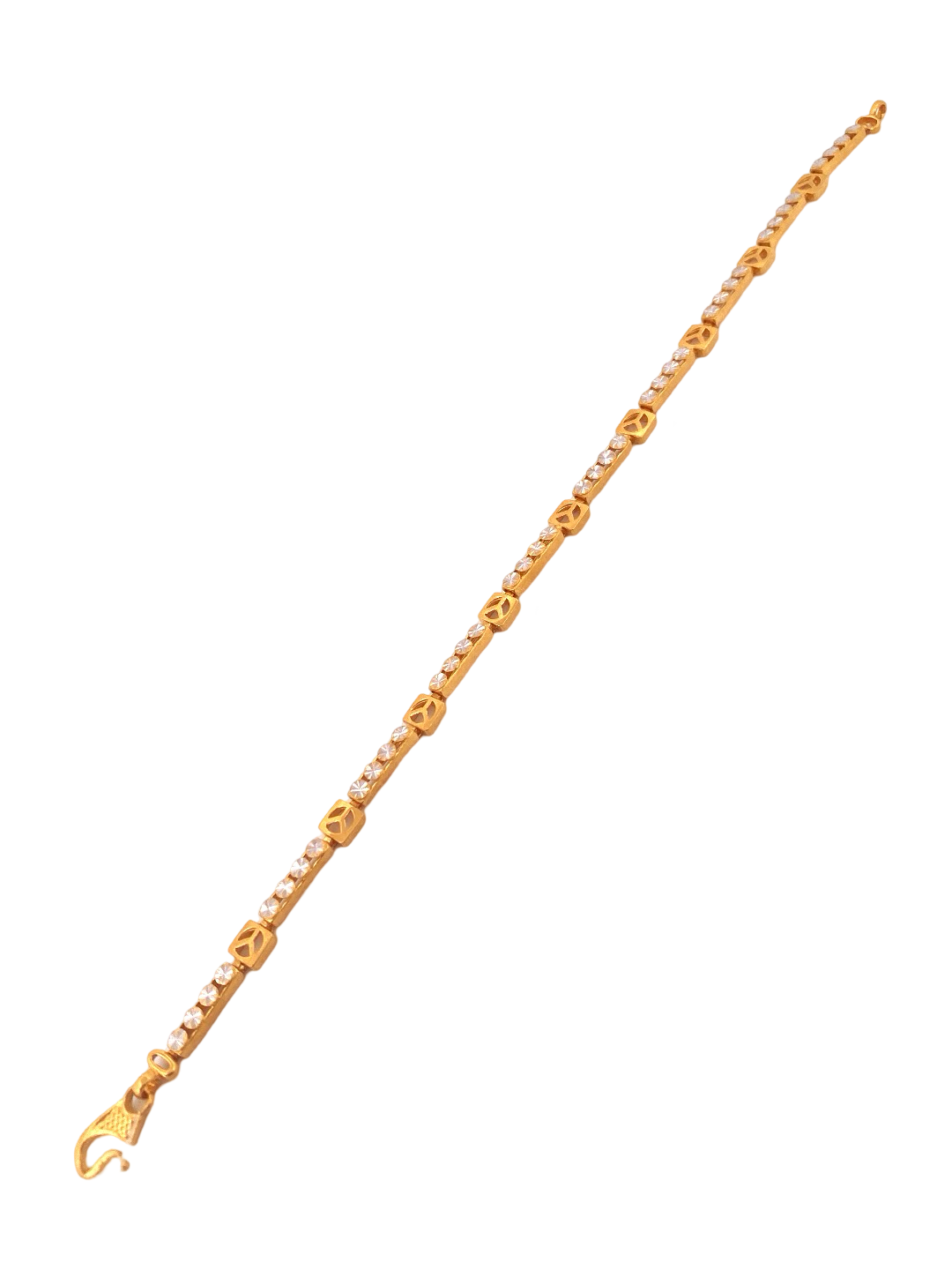 22K Gold Two-tone Designer Ladies Bracelet