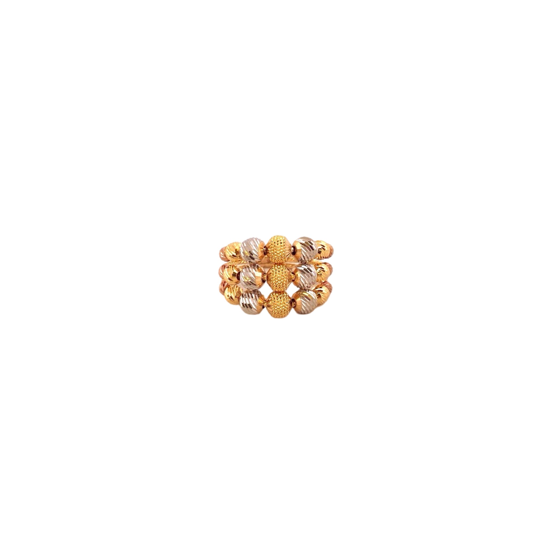 22K Gold Tri-tone Designer Ladies Ring