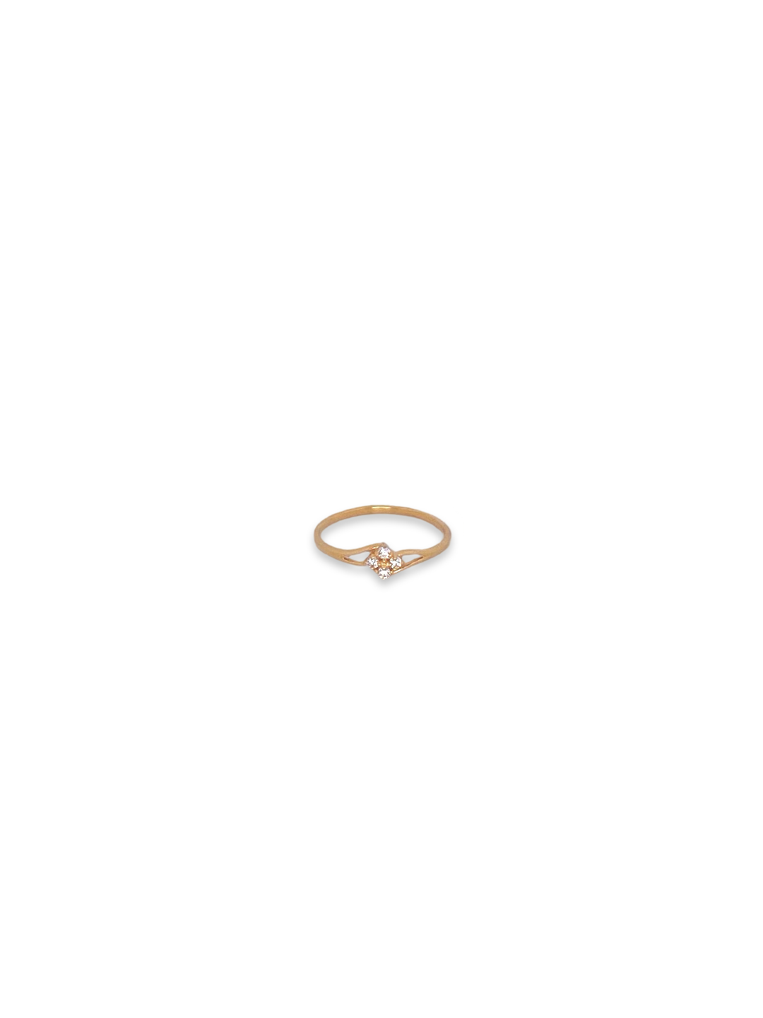 22K Gold CZ Designer Ladies Ring