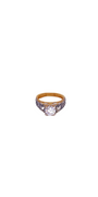 22K Gold CZ Designer Ladies Ring