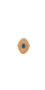 22K Gold Blue CZ Designer Ladies Ring