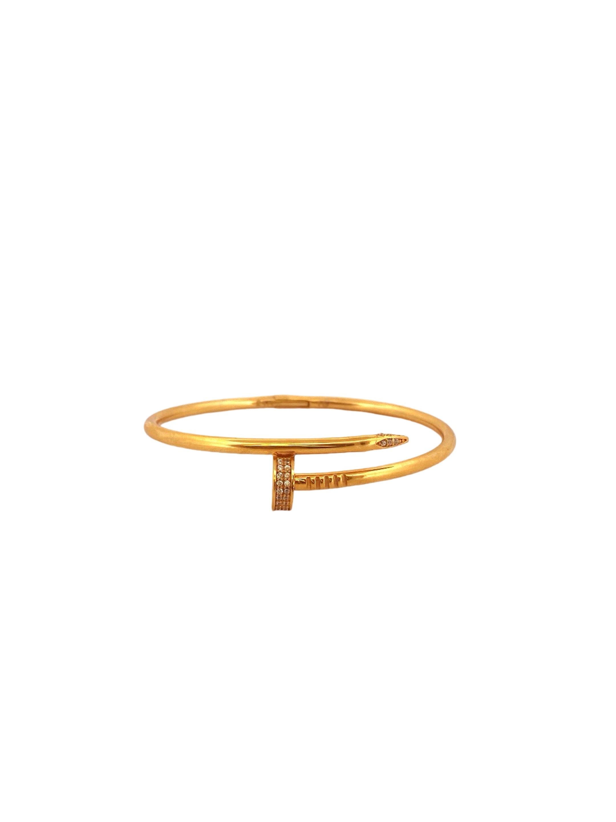 22K Gold Nail Designer Bracelet