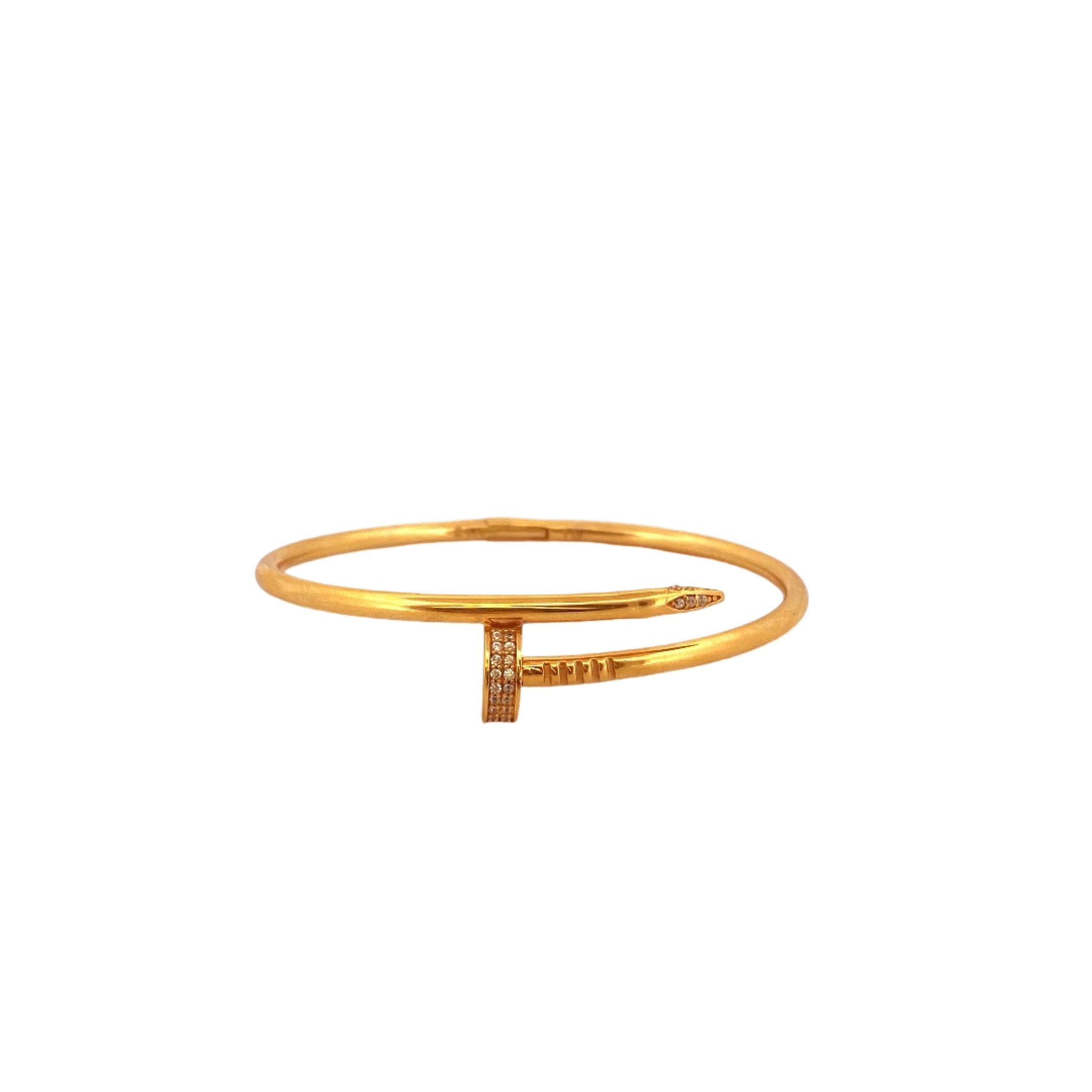 22K Gold Nail Designer Bracelet