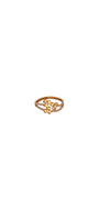 22K Gold CZ Flower Designer Ladies Ring