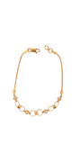 22K Gold Two-tone Beads Designer Ladies Bracelet