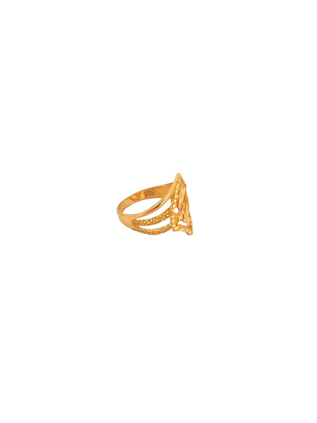 22K Gold Laser Cut Designer Ladies Ring
