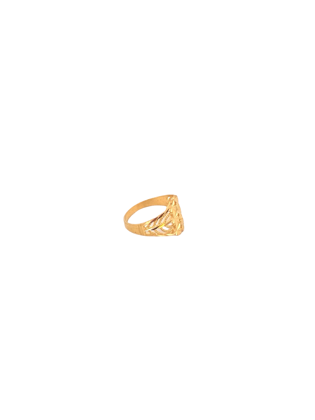 22K Gold Laser Cut Designer Ladies Ring