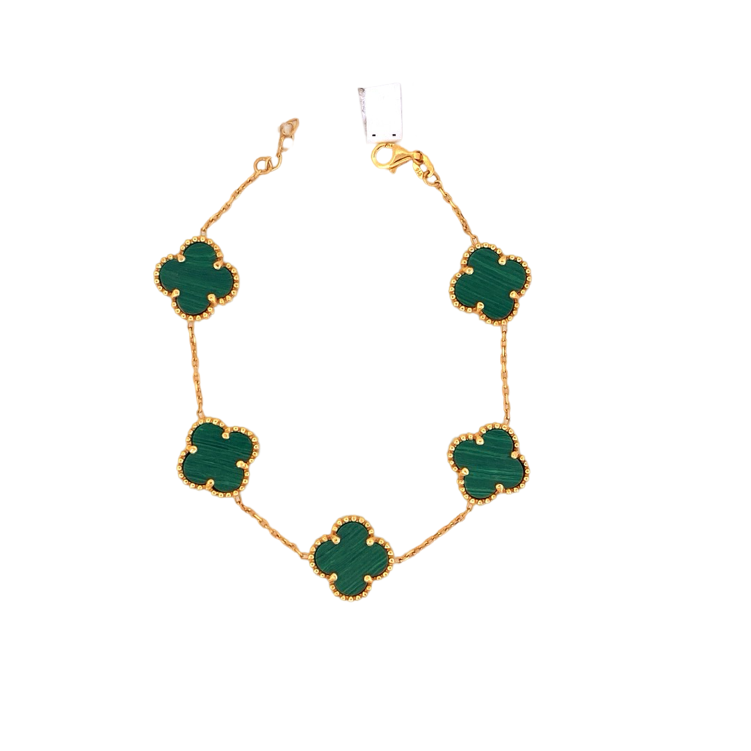 22K Gold Flower Designer Ladies Bracelet
