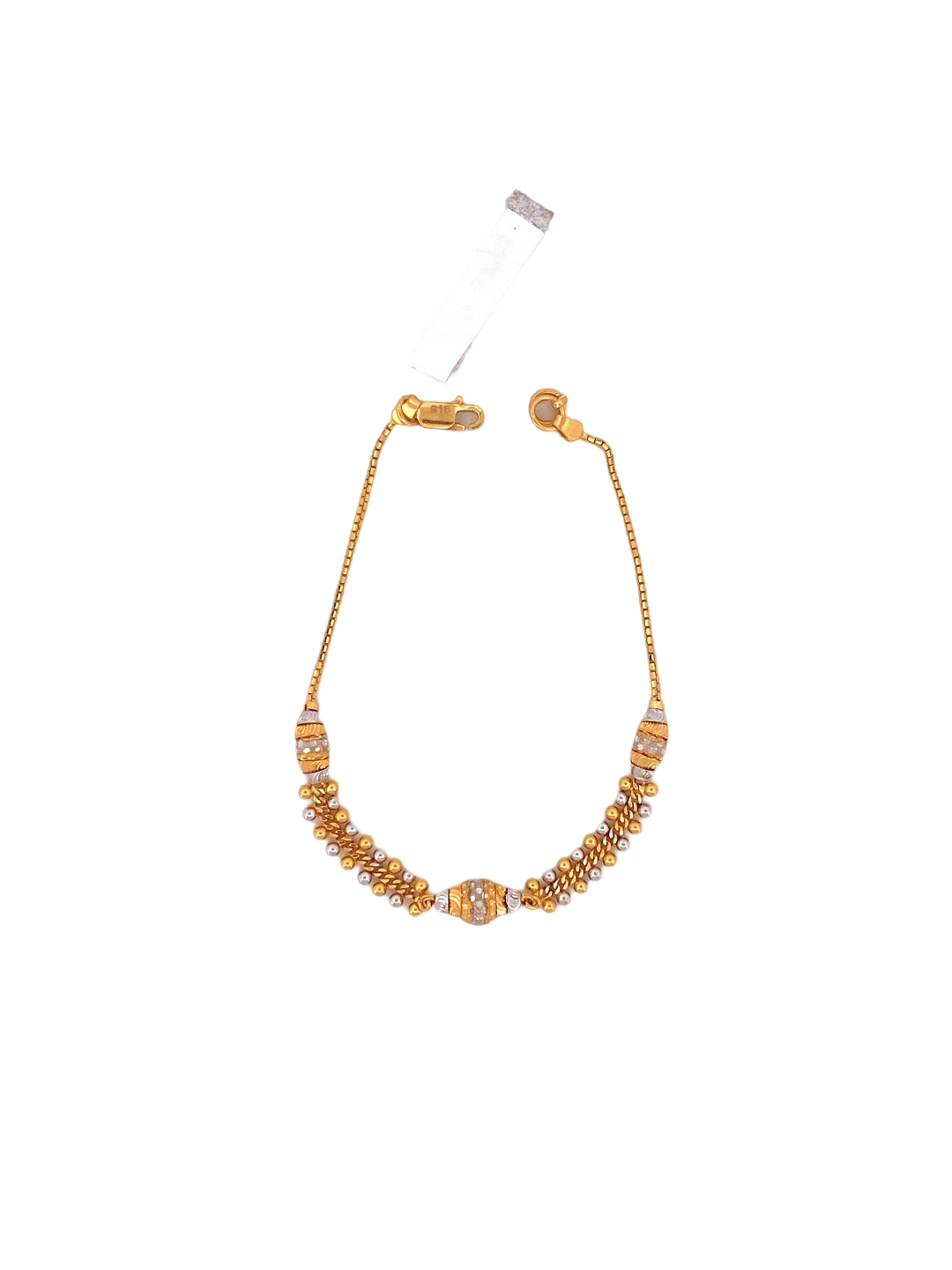 22K Gold Two-tone Designer Ladies Bracelet