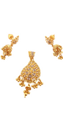 22K Gold Two-tone Designer Pendant Set