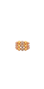 22K Gold Tri-tone Bead Designer Ladies Ring