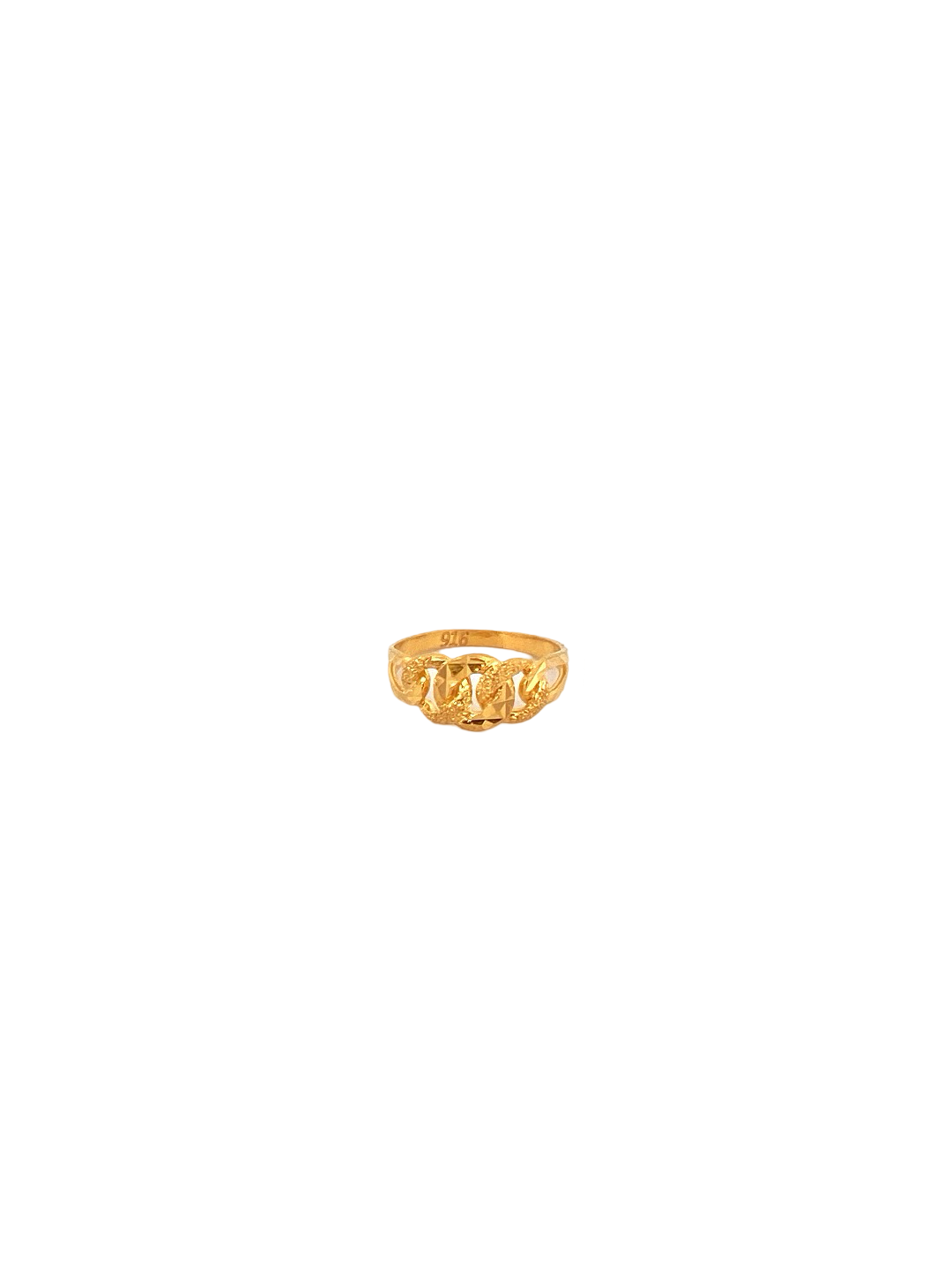 22K Gold Laser Cut Designer Ladies Ring