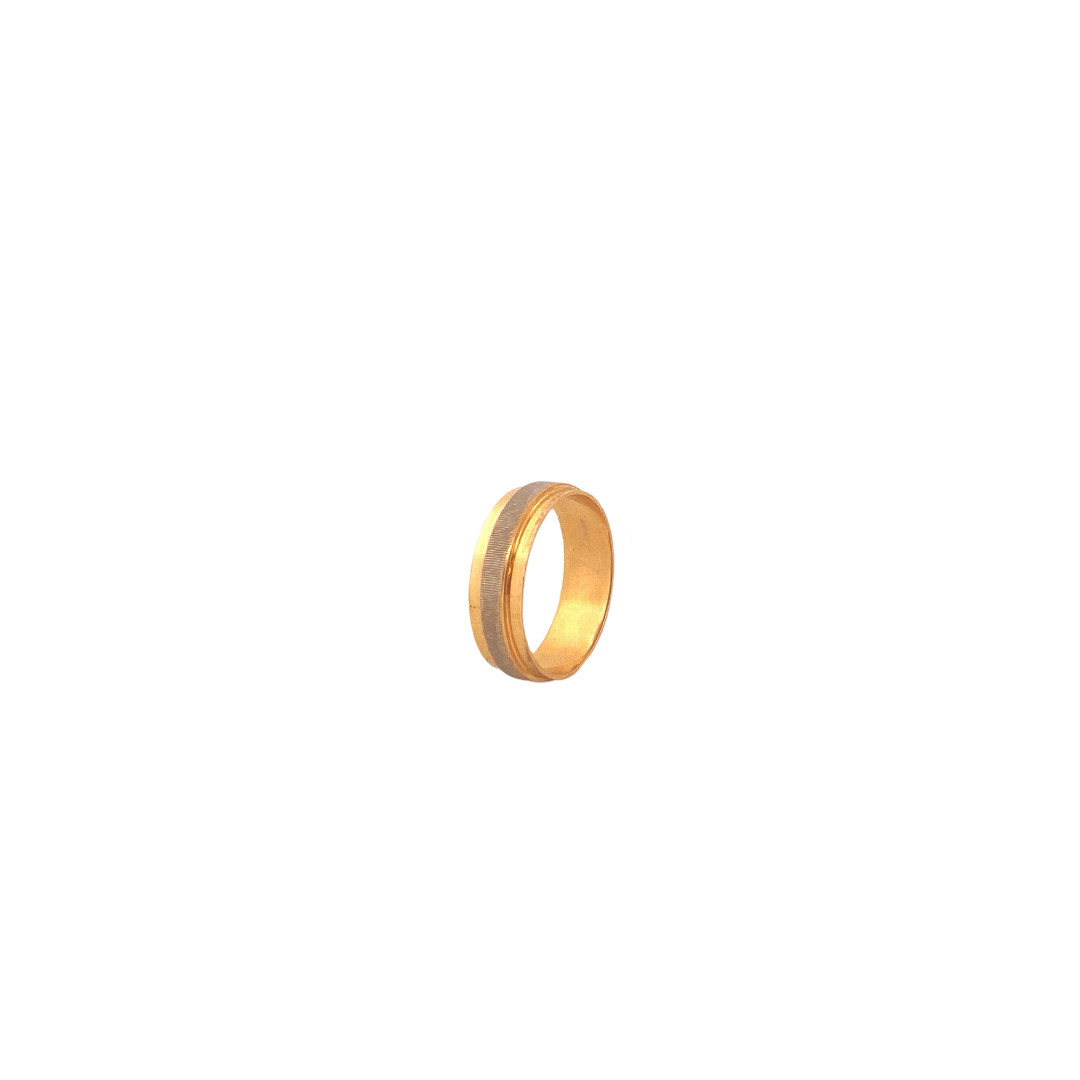 22K Gold Two-tone Designer Band