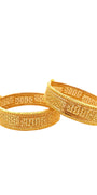 22K Gold Designer 2 Pieces Set Of Ladies Screw Bangles