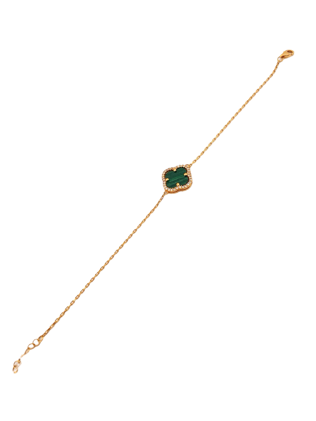 22K Gold CZ Flower Designer Ladies Bracelet