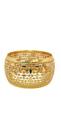 22K Gold Two-tone Designer Ladies Single Bangle