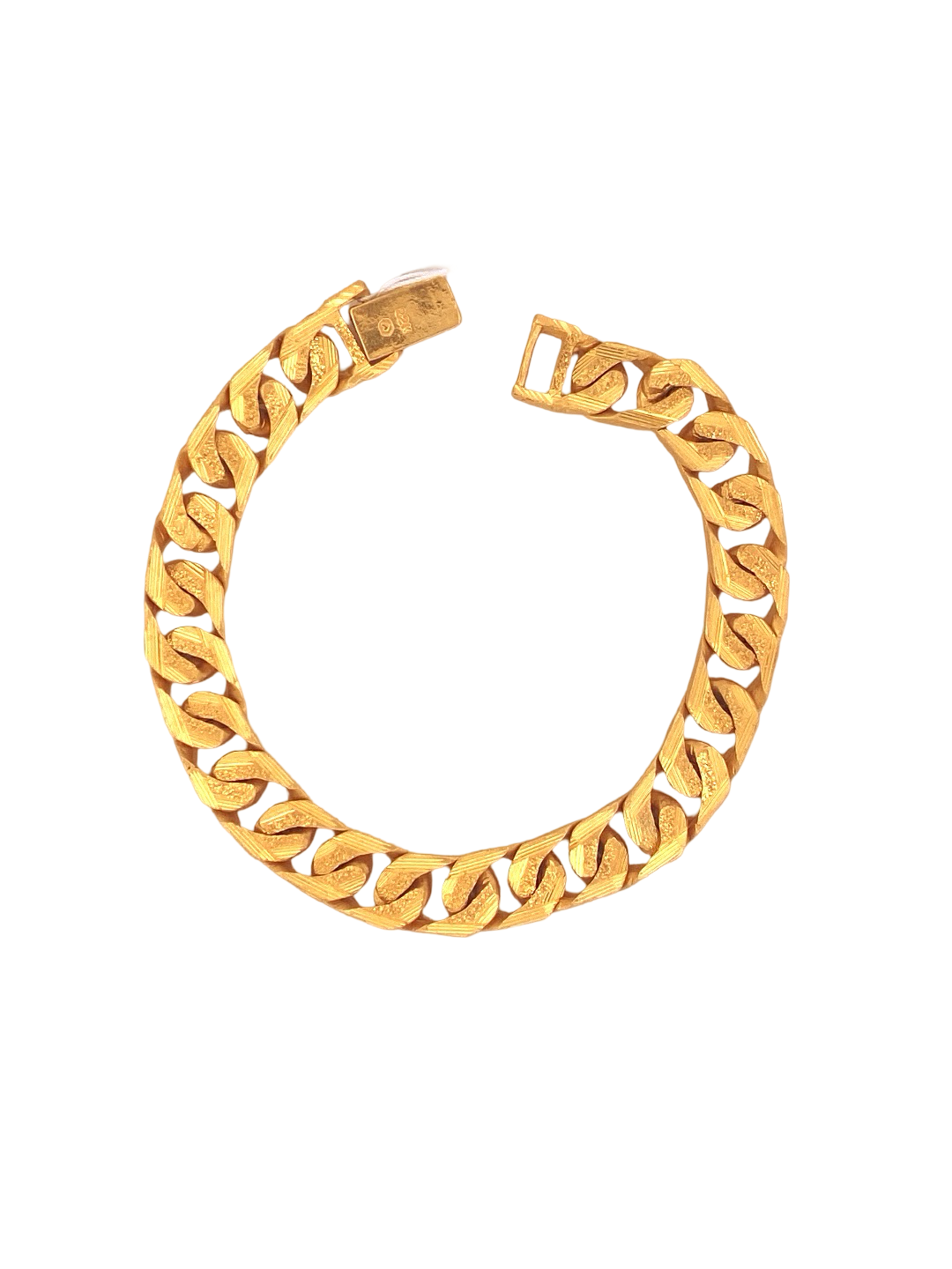 22K Gold Cuban Link Designer Men's Bracelet
