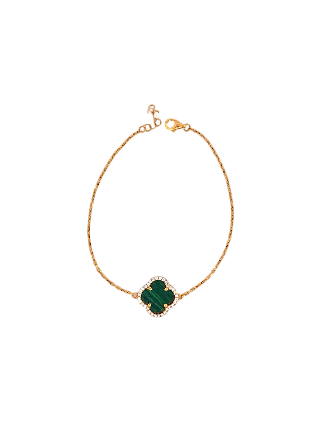 22K Gold CZ Flower Designer Ladies Bracelet