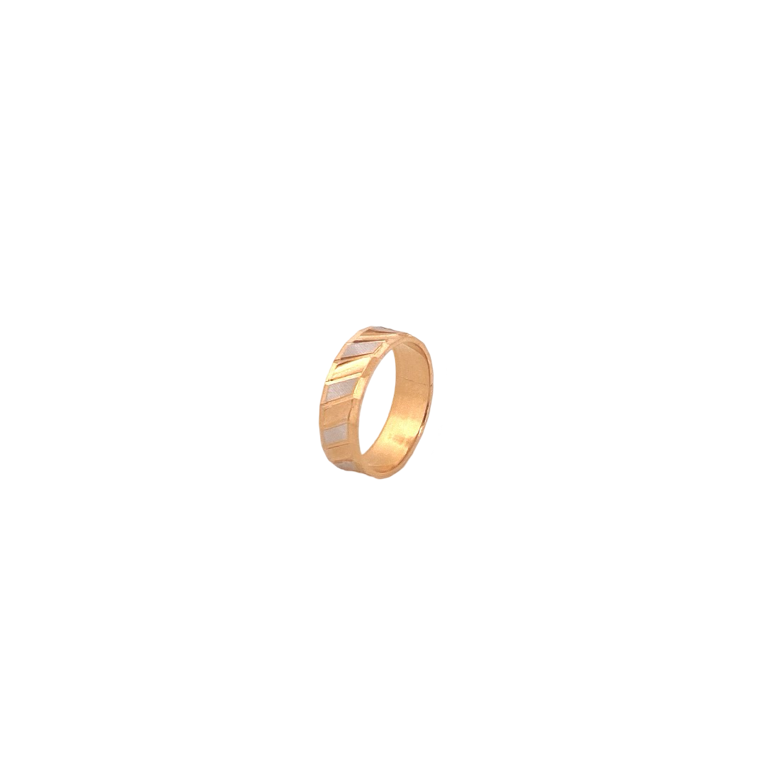 22K Gold Two-tone Designer Band