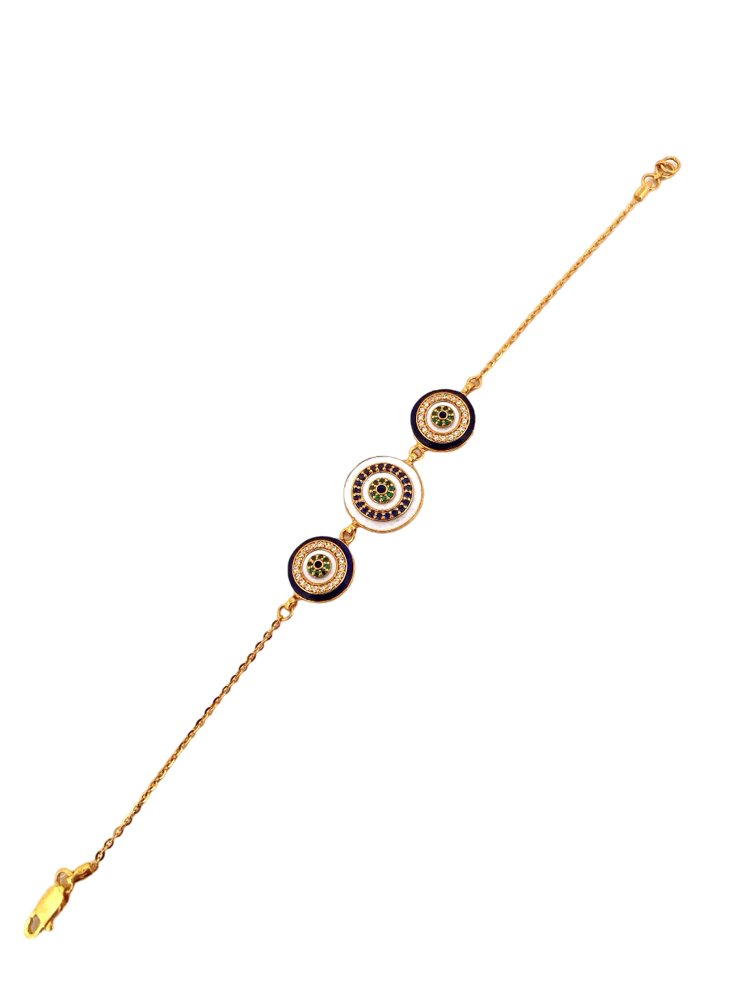 22K Gold CZ Designer Ladies Bracelet