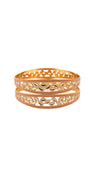 22K Gold Tri-tone Designer 2 Pieces Set Of Bangles