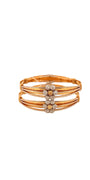 22K Gold Two-tone Designer 2 Pieces Set Of Bangles