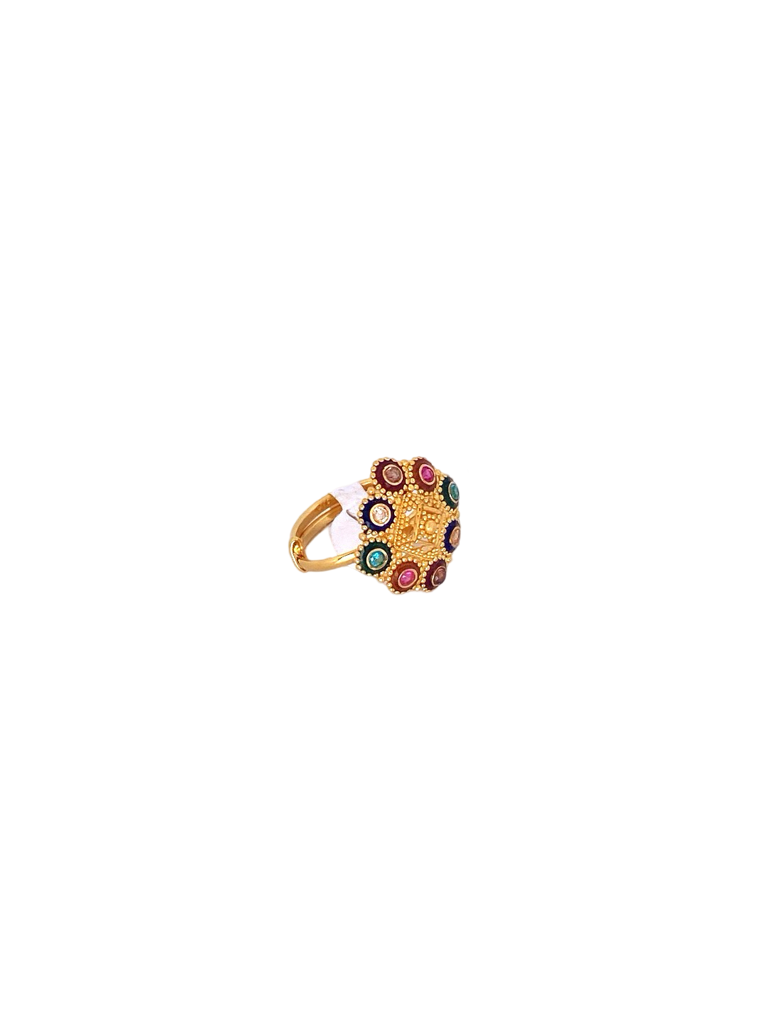 22K Gold Multi-colour Designer Ladies Ring