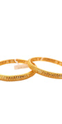 22K Gold Designer 2 Pieces Set Of Ladies Screw Bangles