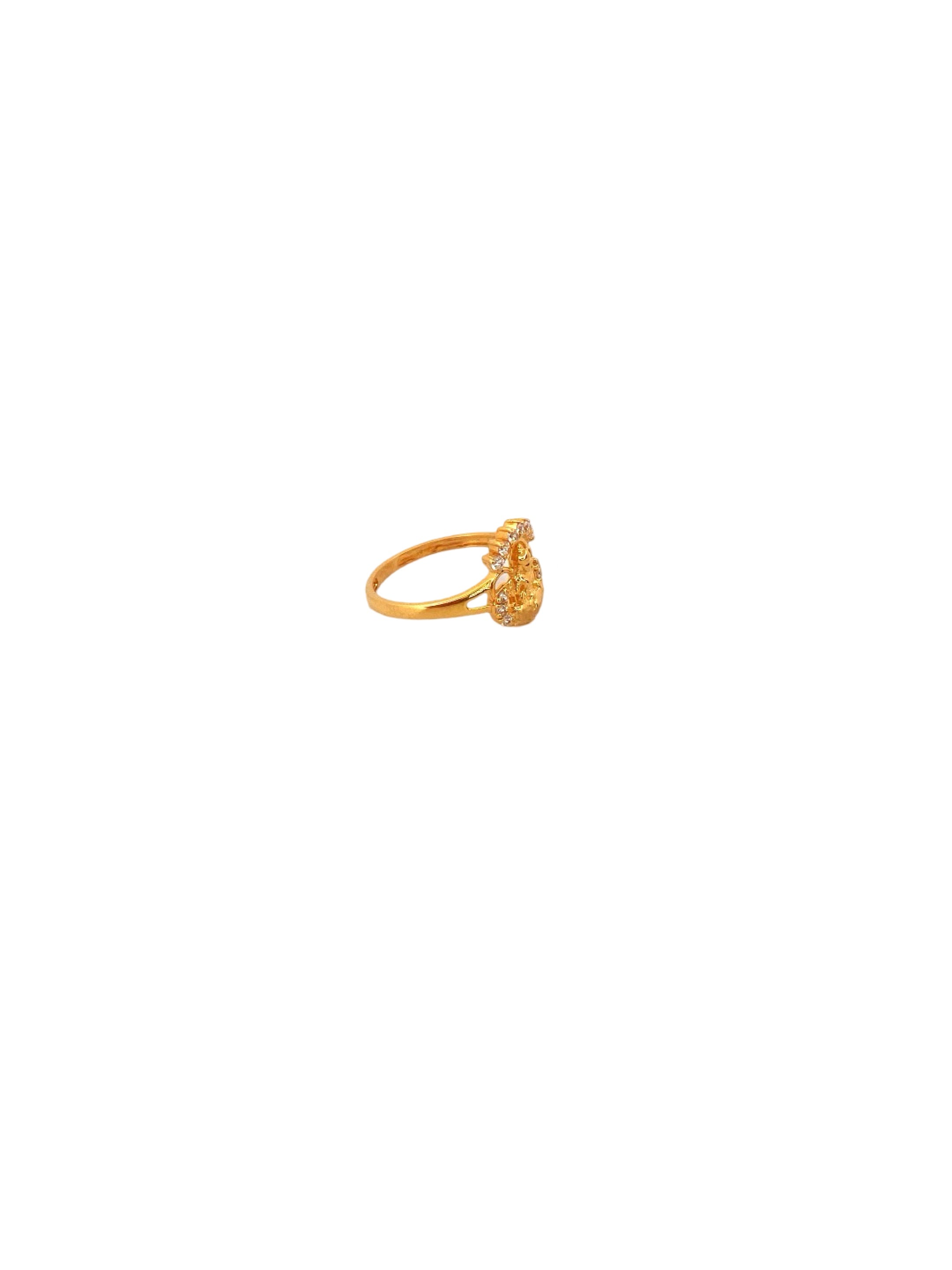 22K Gold Laxmi Designer Ladies Ring