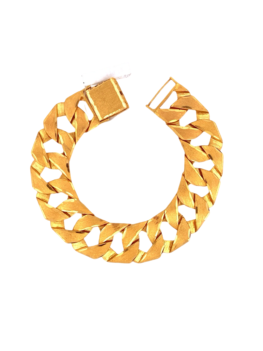 22K Gold Cuban Link Designer Men's Bracelet