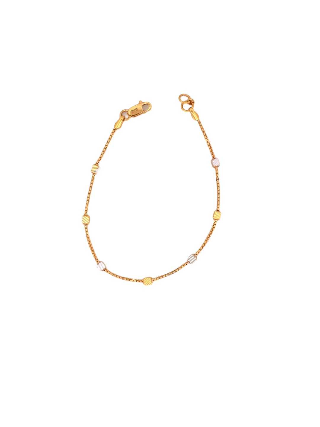 22K Gold Two-tone Designer Ladies Bracelet