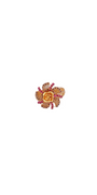 22K Gold CZ Flower Designer Ladies Ring