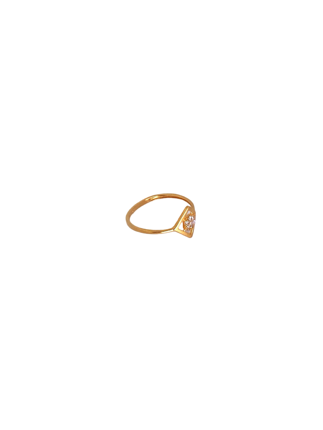 22K Gold CZ Designer Ladies Ring