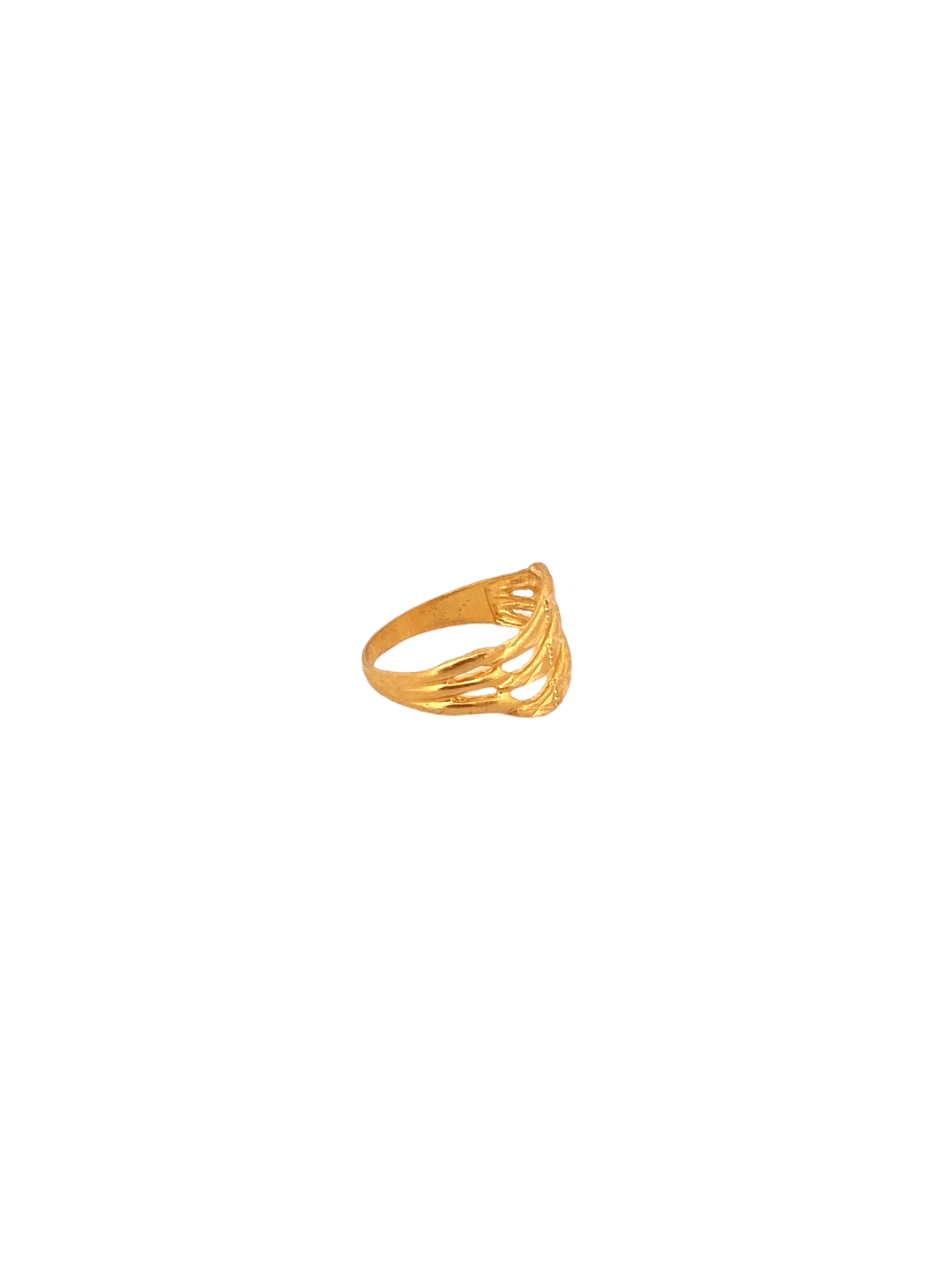 22K Gold Laser Cut Designer Ladies Ring