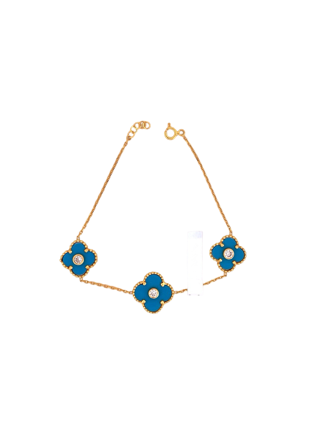 22K Gold CZ Flower Designer Ladies Bracelet