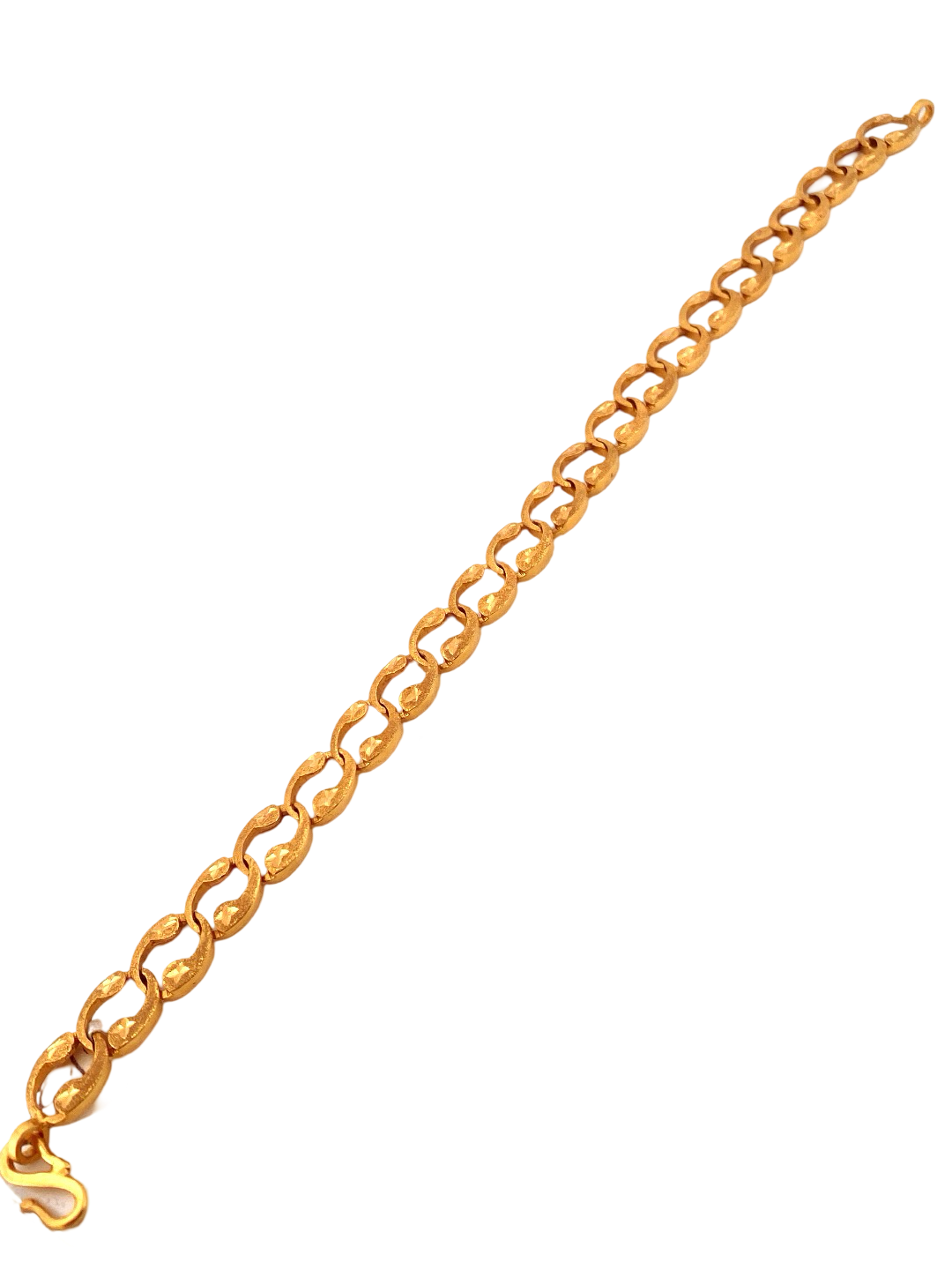 22K Gold Cuban Link Designer Men's Bracelet