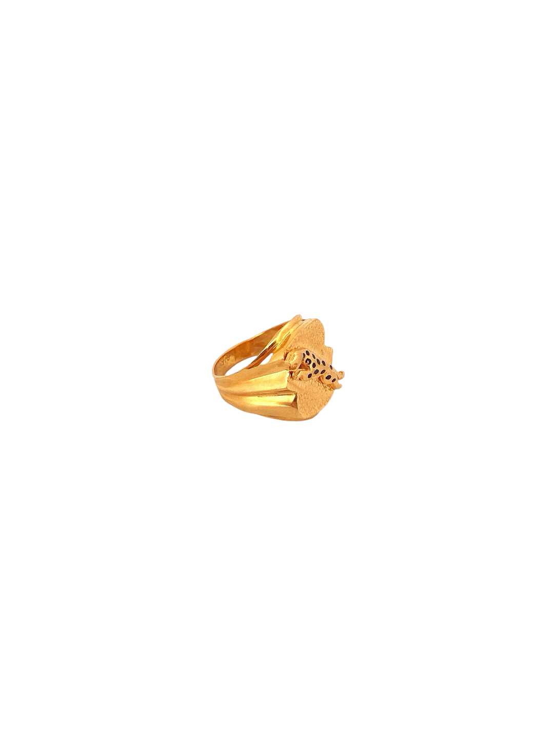 22K Gold Laser Cut Designer Men's Ring