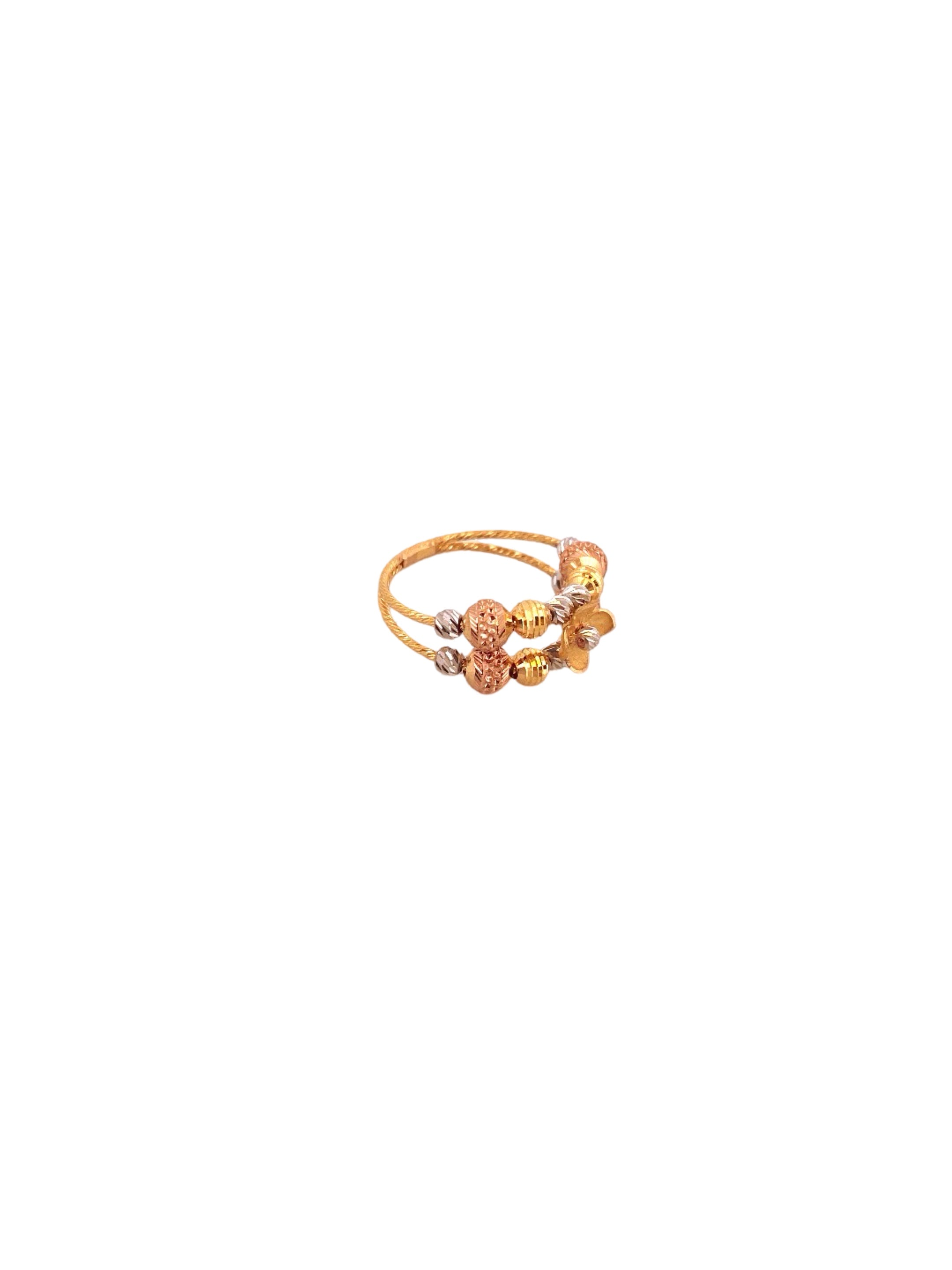 22K Gold Tri-tone Designer Ladies Ring