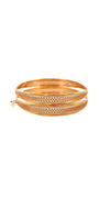 22K Gold Tri-tone Designer 2 Pieces Set Of Bangles