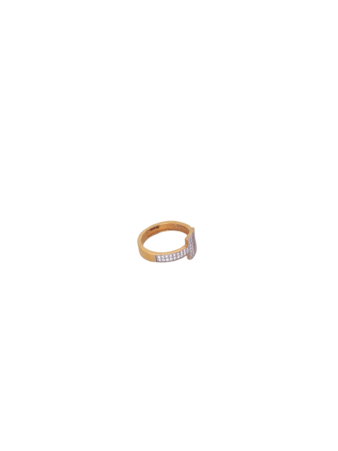 22K Gold CZ Designer Ladies Ring